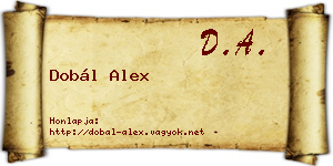 Dobál Alex névjegykártya