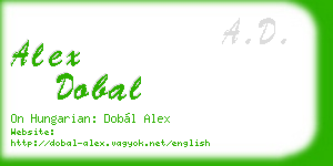 alex dobal business card